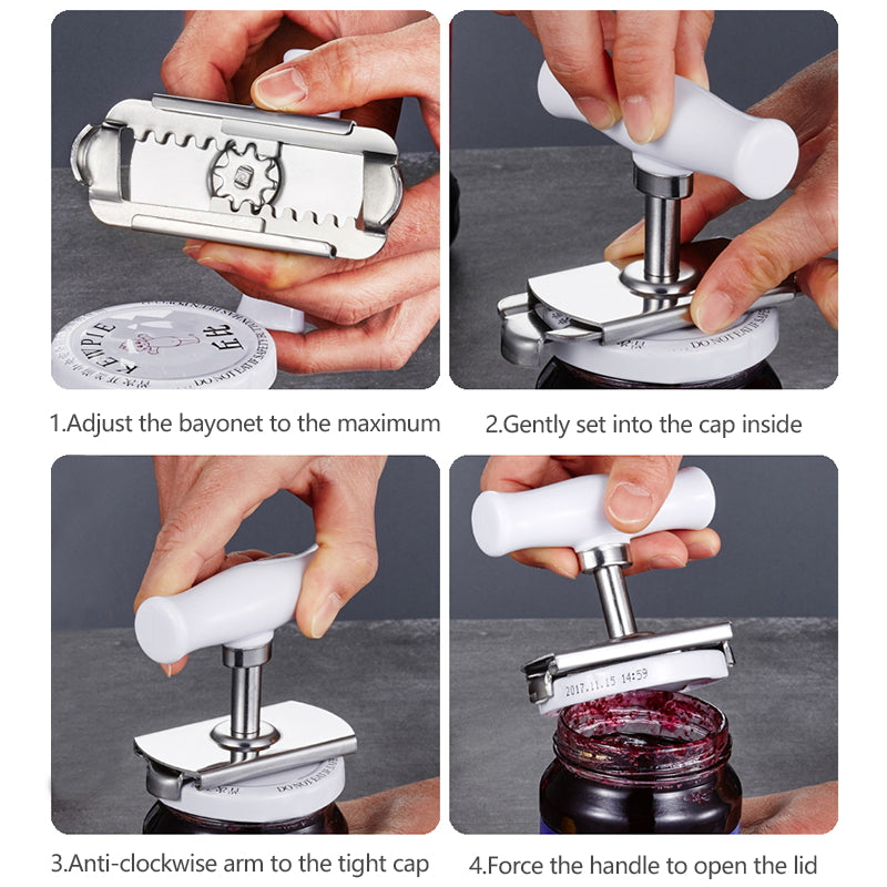 Unlock Jars with Ease: Stainless Steel Can Opener for Your Kitchen